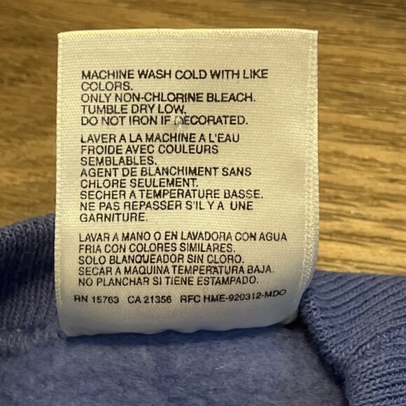 Vintage Country Apple Spice Sweatshirt SZ XL Blue American Slice Hanes Fleece - Picture 5 of 11
